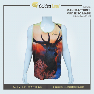 Custom Sublimation All-Over Print Sleeveless Hunting Jersey