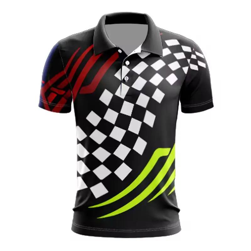 High-Quality Breathable Motorsport Racing Short Sleeve Polo Shirts Digital Print Company, Factory