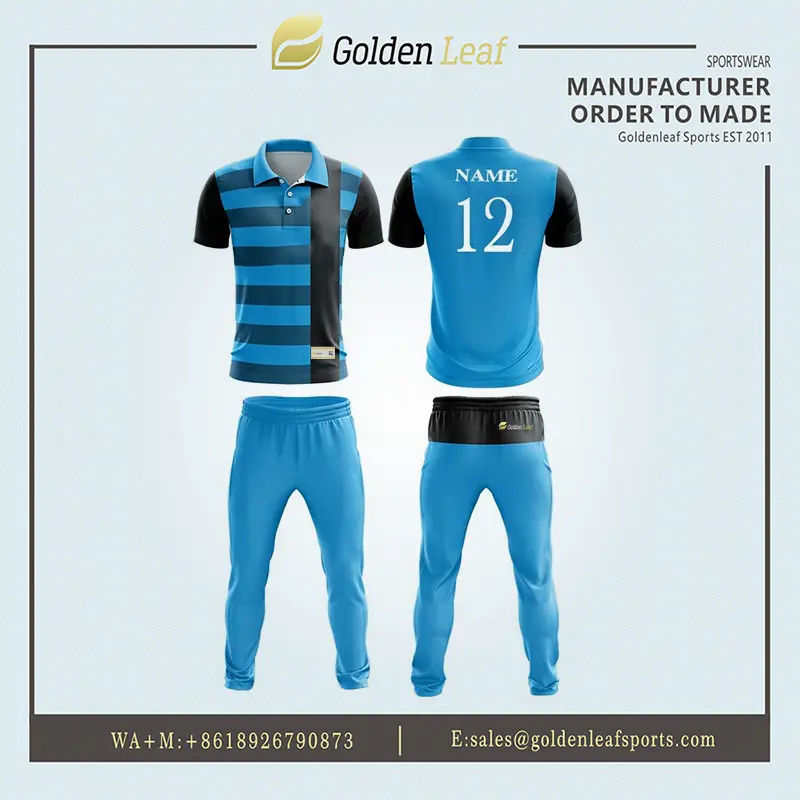 Custom Breathable Sublimation Cricket Sport Uniforms Company, Factories
