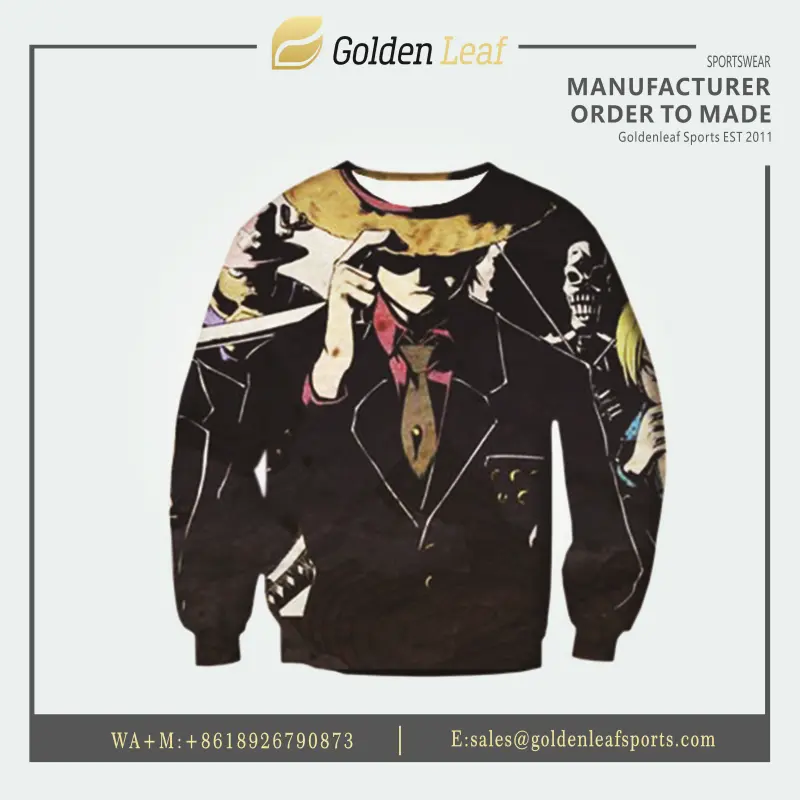 China OEM Wholesale Men's Sublimation  Polyester Sweater Suppliers, Factories