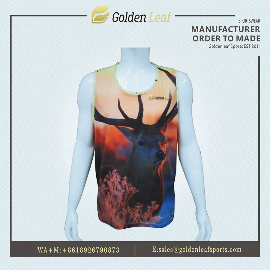 Wholesale Custom  Sublimation All-Over Print Sleeveless Hunting Jersey Manufacturers, Exporters