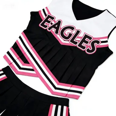 OEM New Latest design Custom Made Hot Sale Cheerleader Custom Cheer Costume Uniforms New Brand Cheerleading Uniform Set Supplier, Company