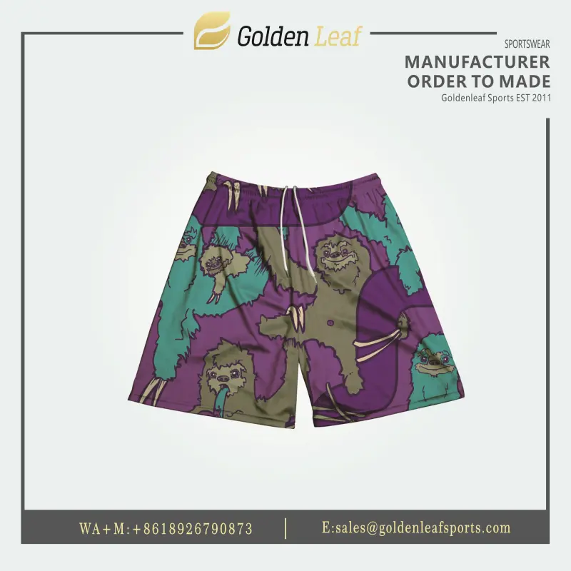 China Premium 100% Polyester Relaxed Fit Sublimation Short Companies, Exporters