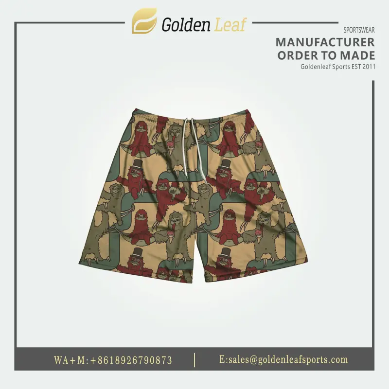 China Premium 100% Polyester Relaxed Fit Sublimation Short Companies, Exporters