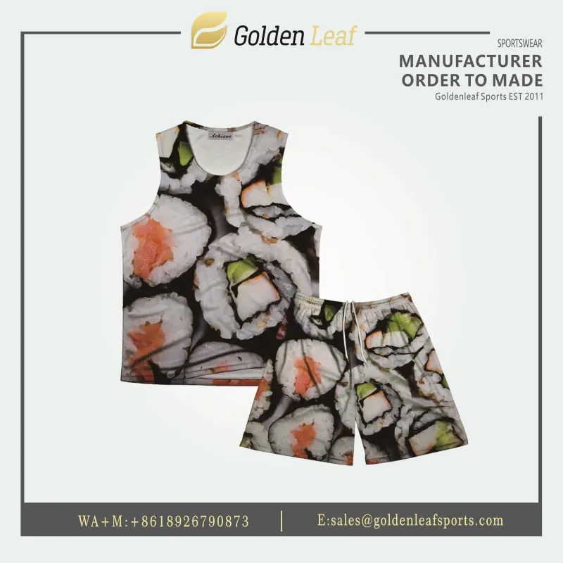 OEM Custom Sublimation Printing 100% Polyester Mesh Shirt  Suit Casual Active Wear Manufacturers, Manufacturer