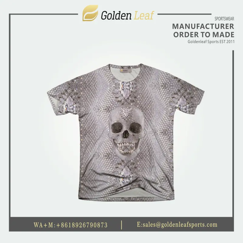 OEM High Quality 100% Polyester Custom Sublimation Tee Manufacturer, Factories