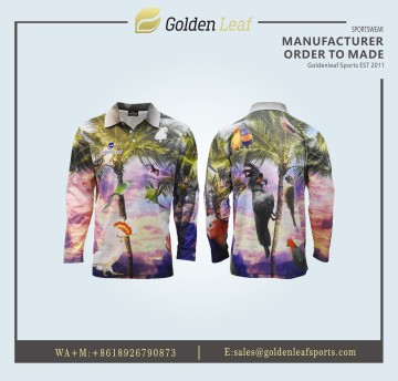 100% Polyester Breathable fishing shirts