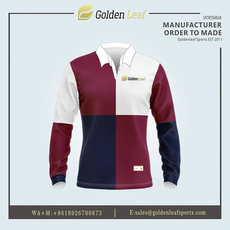 Wholesale Custom High-Quality  Sublimation Rugby Long Sleeve Shirts Manufacturers, Factories