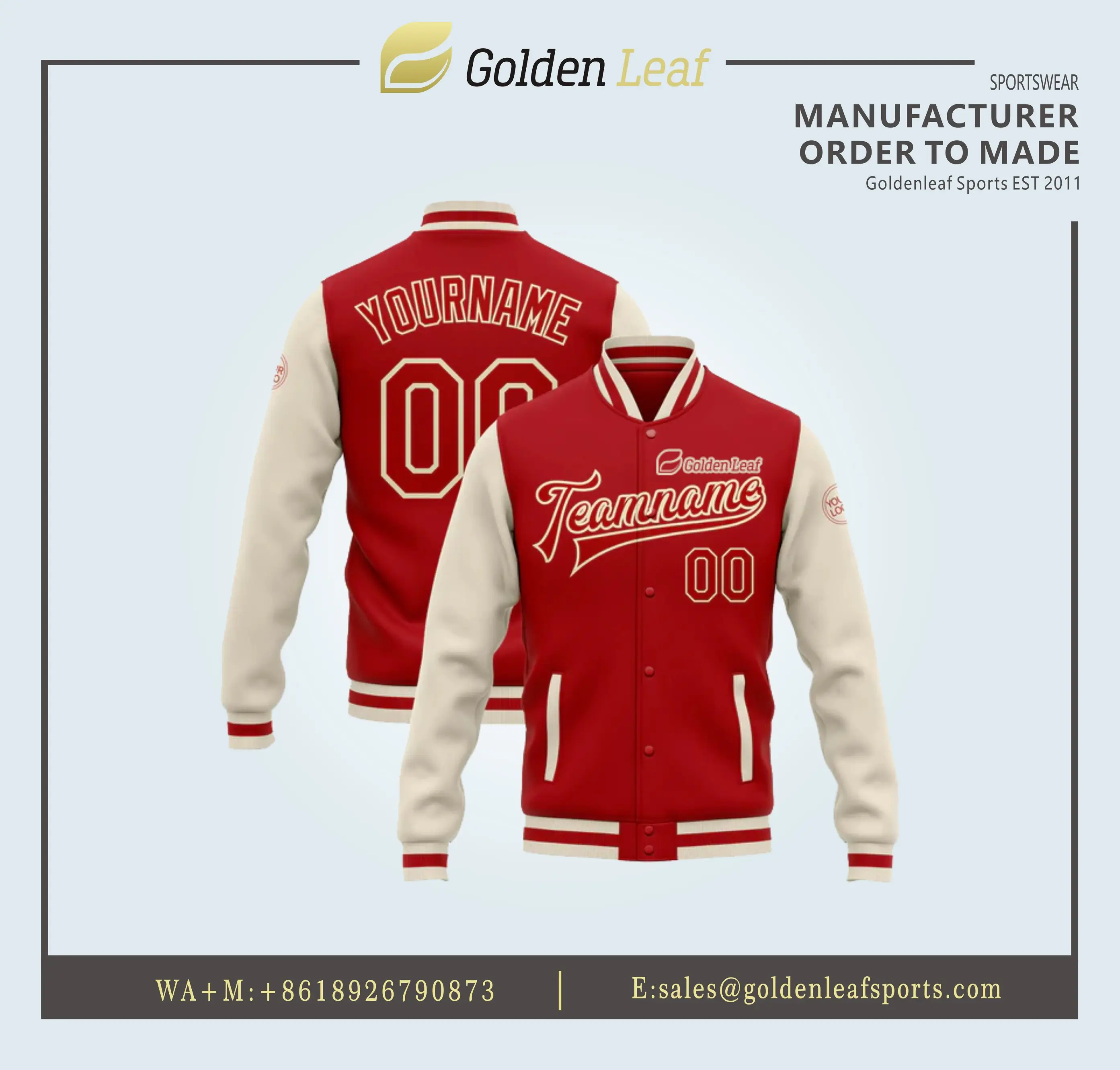 Custom Custom sublimation baseball jackets Company, Factory