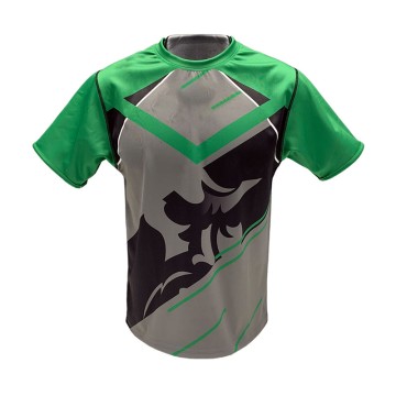 V neck and round neck rugby jersey with 4 way stretch