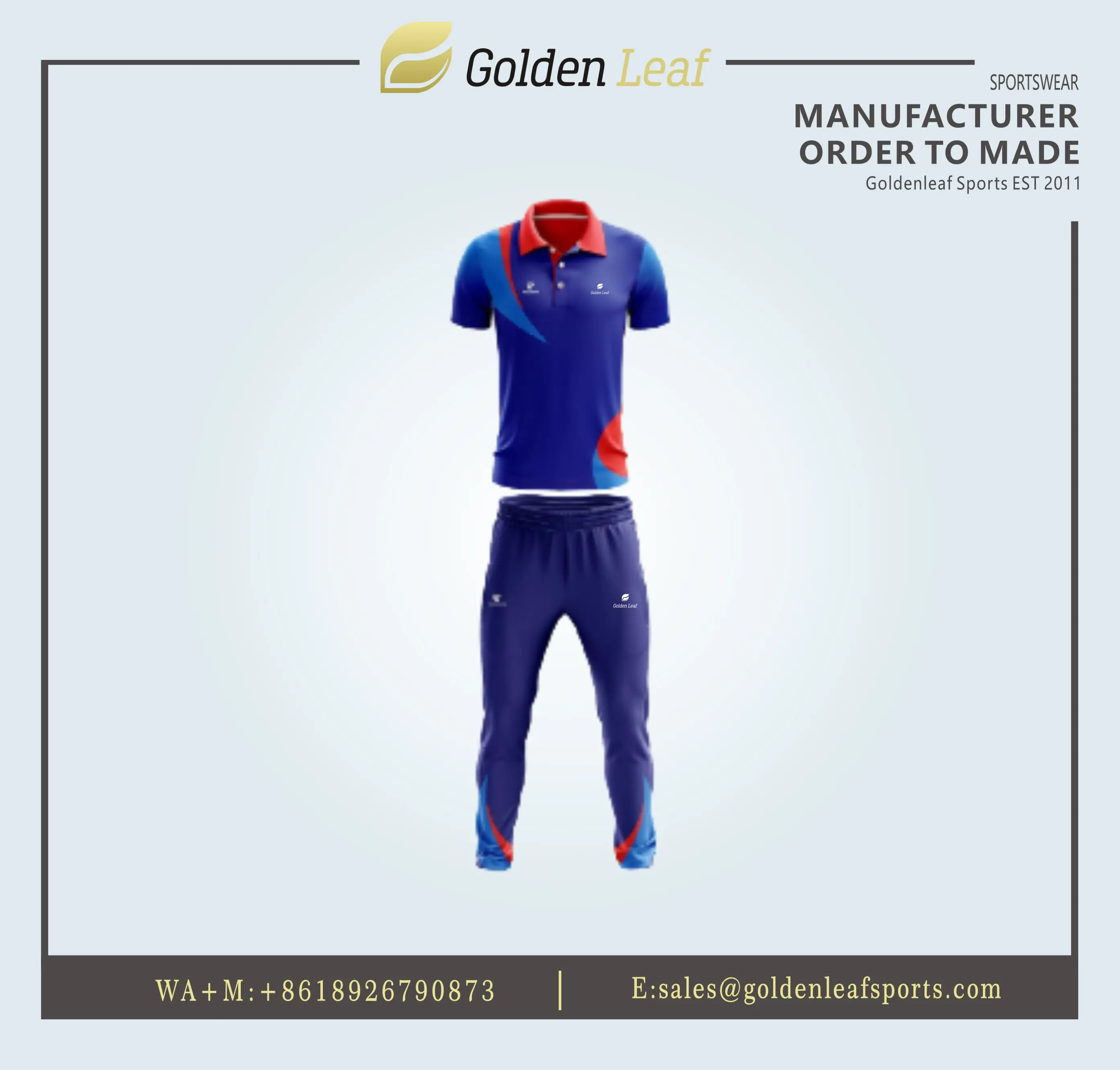 High-Quality Customized Sublimation Unisex Adults Cricket Academy Uniform Set Companies, Exporter