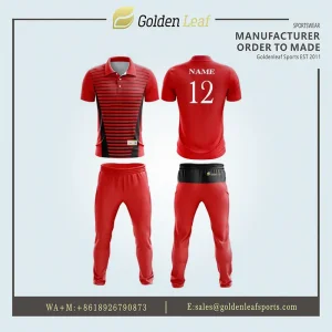 Wholesale Personalized Sublimation Unisex Cricket Uniforms Supplier