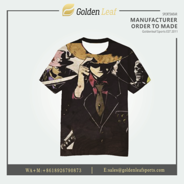 Hot Sale 100% Polyester Custom Sublimation Printing Short Sleeve T Shirt