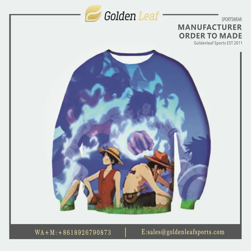 China OEM Wholesale Men's Sublimation  Polyester Sweater Suppliers, Factories
