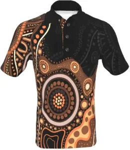 High-Quality Wholesale Custom Aboriginal Custom Polo Shirt Aussie Hunting Indigenous Art Pattern Manufacturers, Company