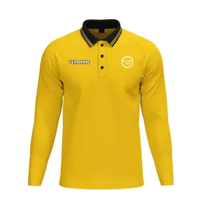 Long sleeve oversized polo shirt