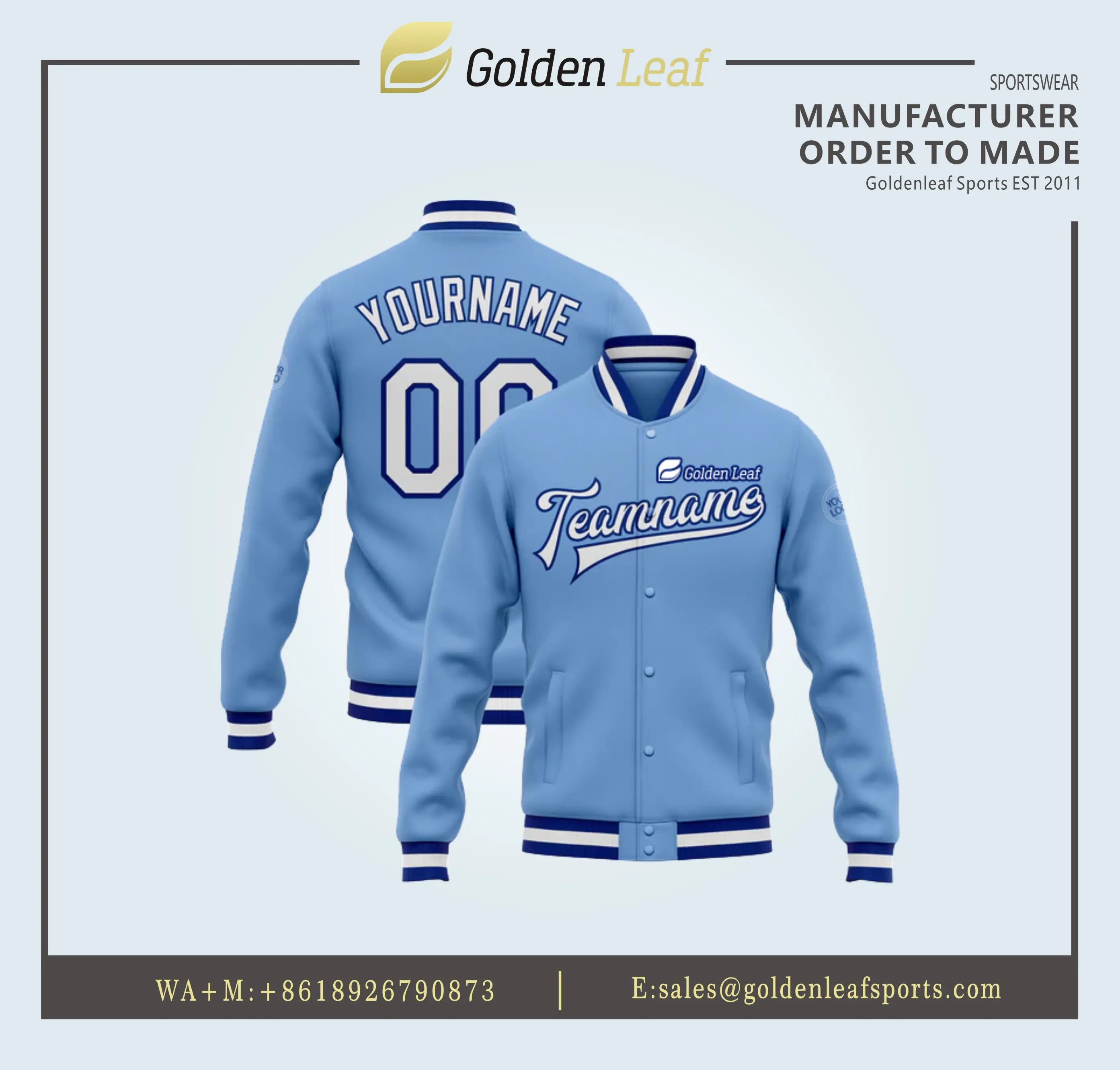 Custom Custom sublimation baseball jackets Company, Factory