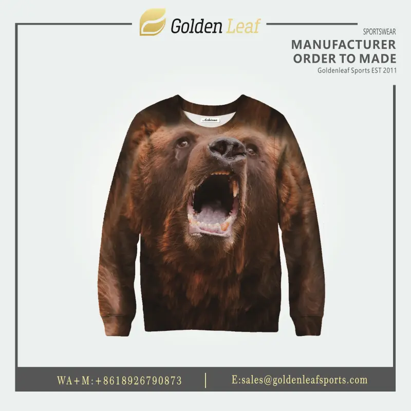 Custom Wholesale Custom logo Sublimation Sweatershirts Supplier, Suppliers