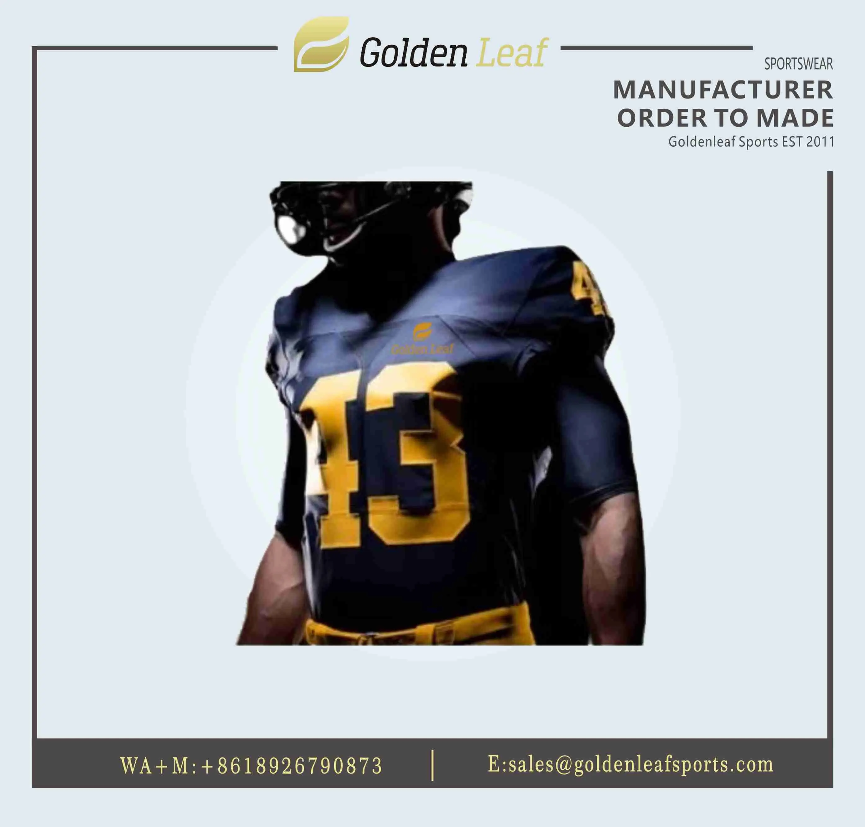 High-Quality Unisex American Football Jersey Custom Breathable Quick Dry Sportswear Printed Suppliers, Companies