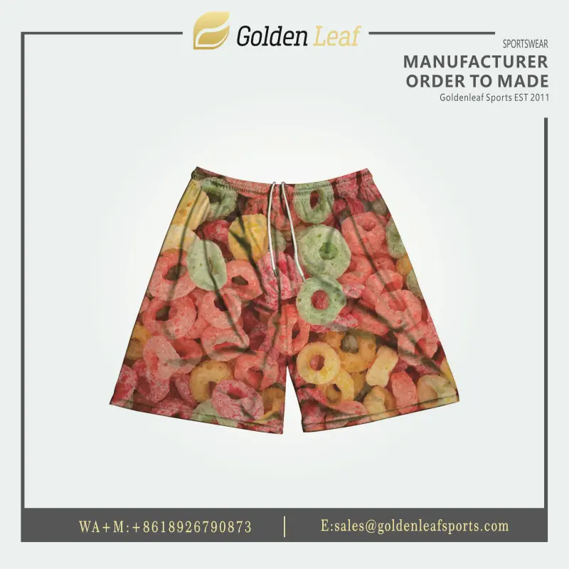 Wholesale Custom New Sublimation Polyester Elastic WaitBand Shorts Supplier, Factory