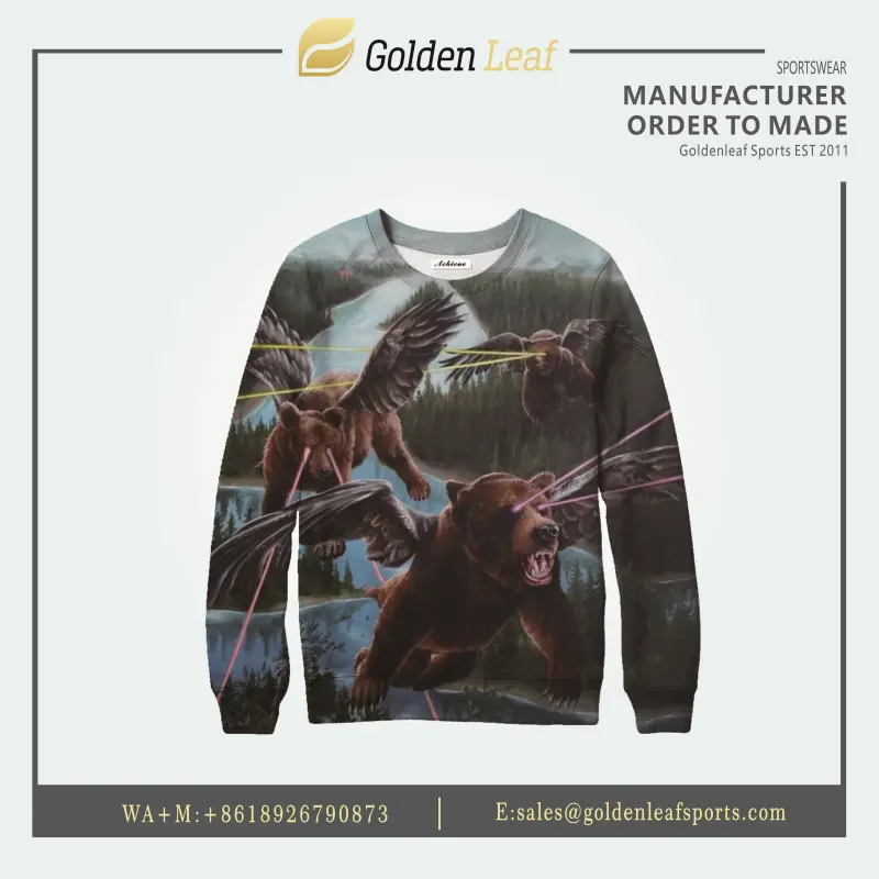 Custom Wholesale Custom logo Sublimation Sweatershirts Supplier, Suppliers