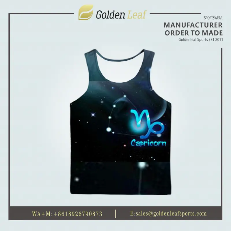 High-Quality Wholesale  Sublimation Men  Polyester Breathable Custom Print Sports Vest Companies, Company