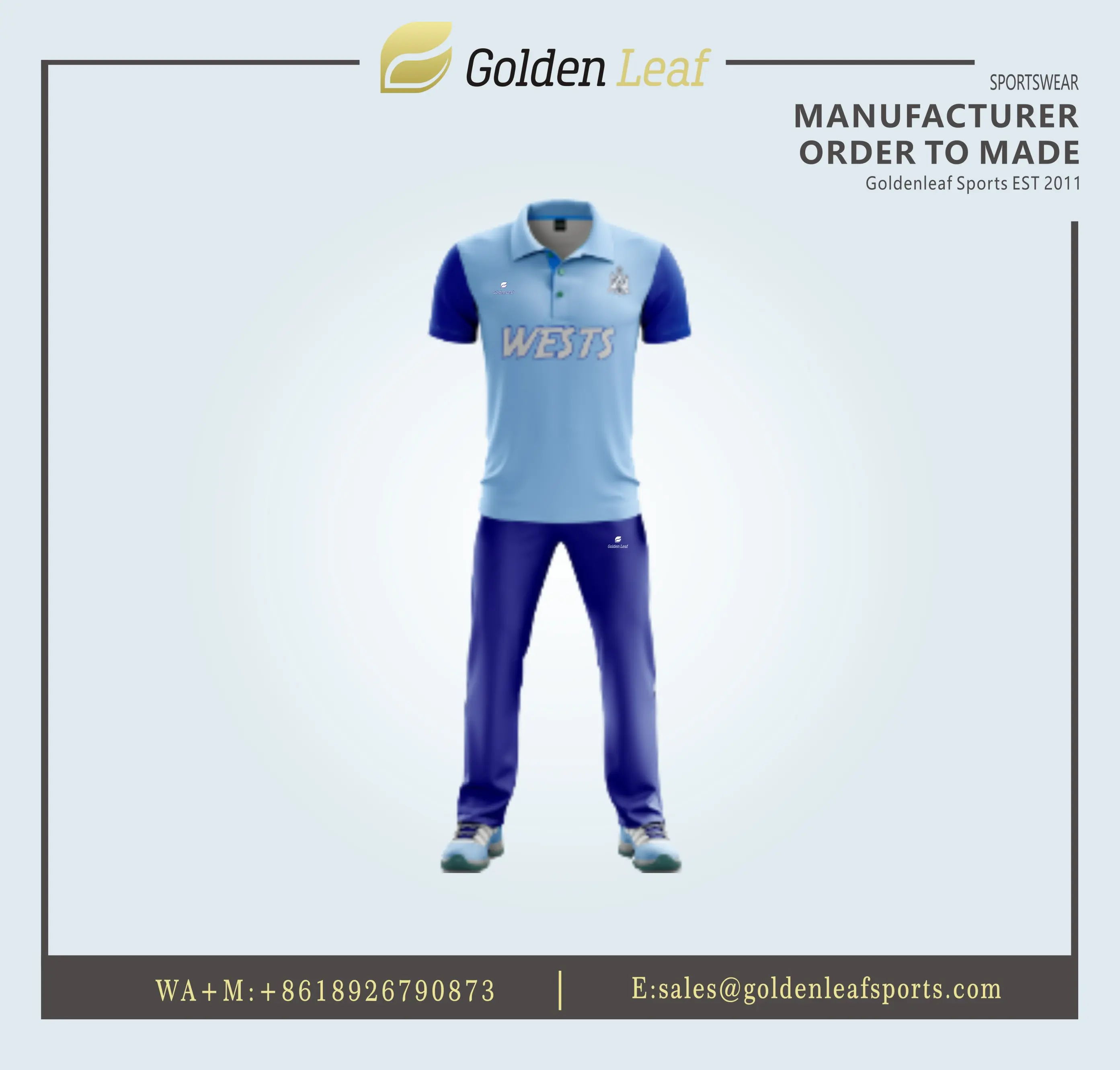 High-Quality Customized Sublimation Unisex Adults Cricket Academy Uniform Set Companies, Exporter