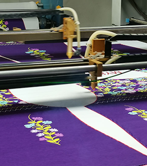 Laser cutting printed sportswear panels