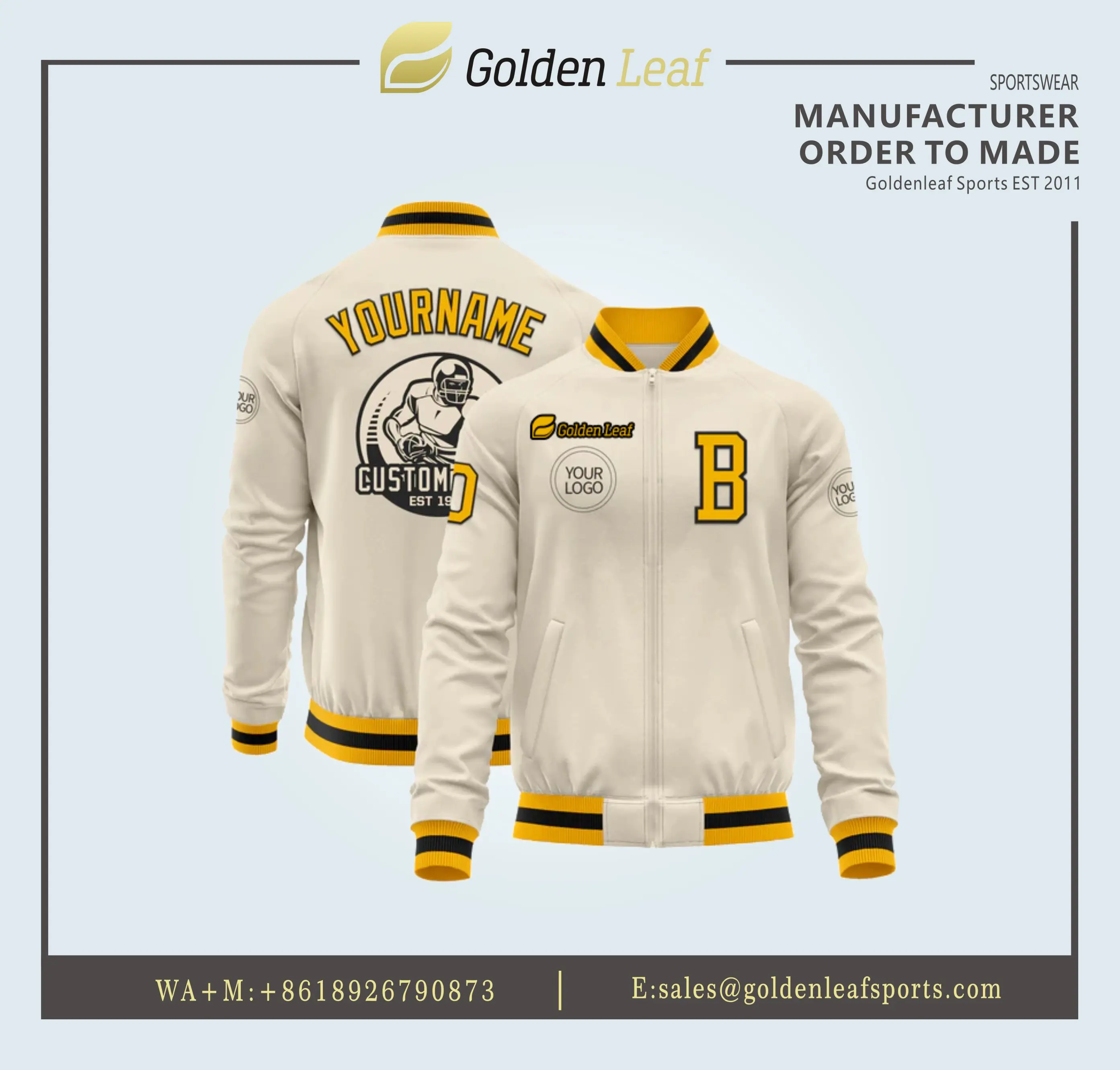 High-Quality Custom Embroidery Unisex Adults Outwear Zip up Bomber Baseball Jackets Suppliers, Company