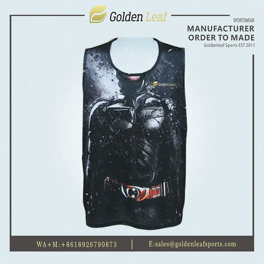 Wholesale Custom Character Sublimation Tank Top Polyester Sport Vest-1 Manufacturers, Factory