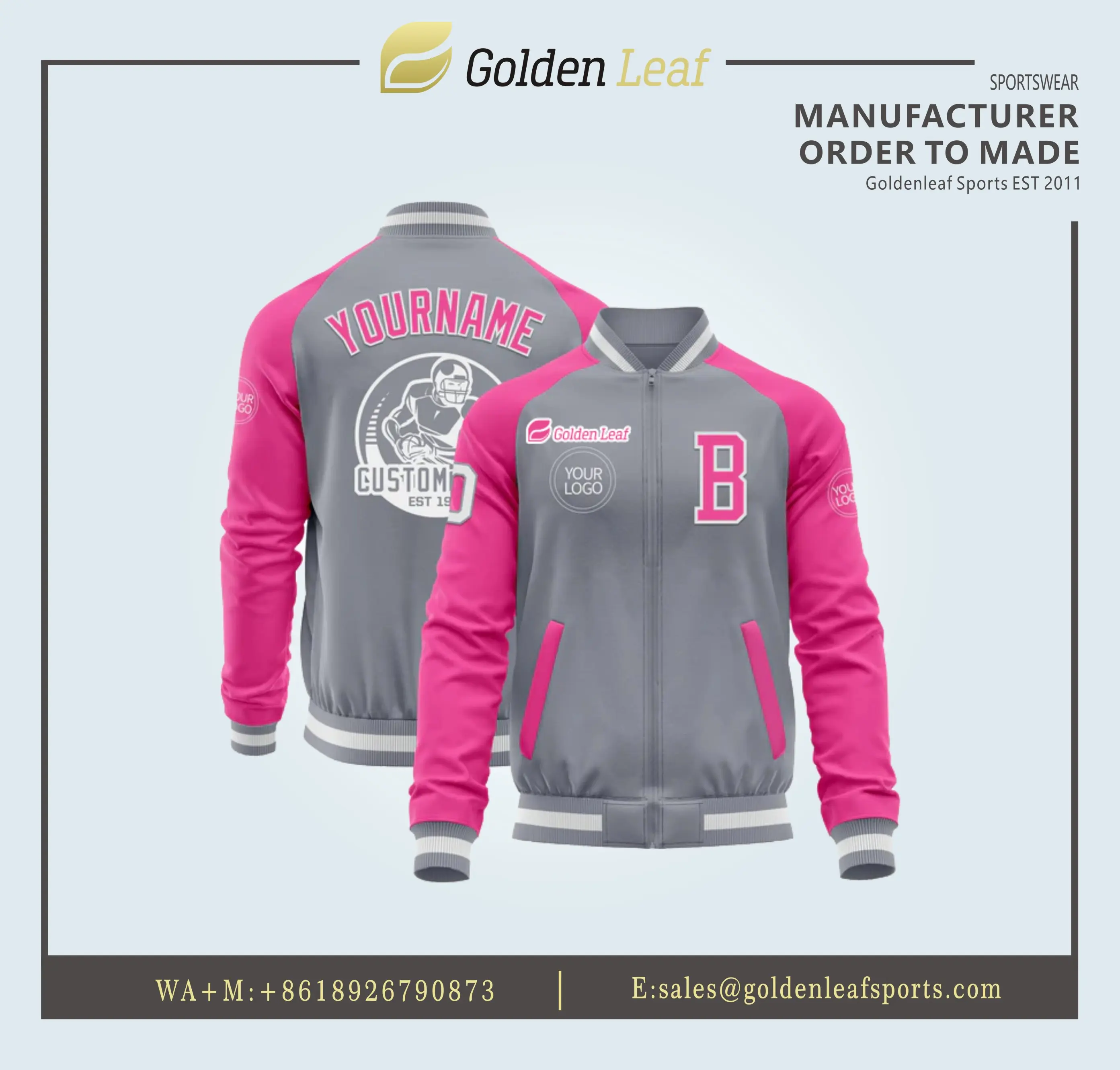 High-Quality Custom Embroidery Unisex Adults Outwear Zip up Bomber Baseball Jackets Suppliers, Company