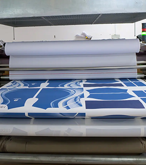 Heat press sublimation transfer onto polyester fabric