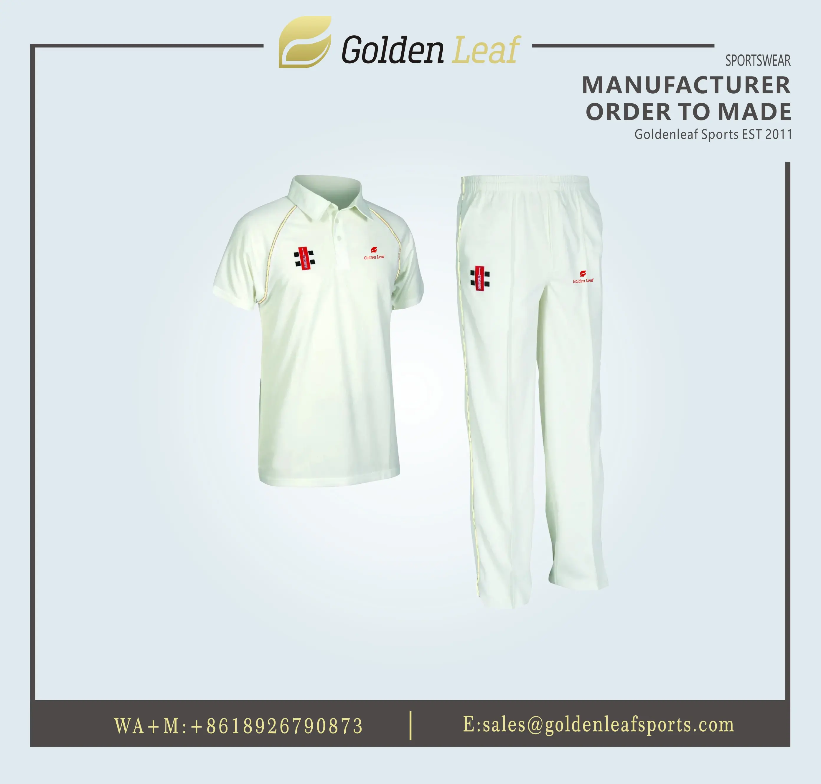 China Customizable Cricket Uniform Kit With Sublimation Manufacturer, Company