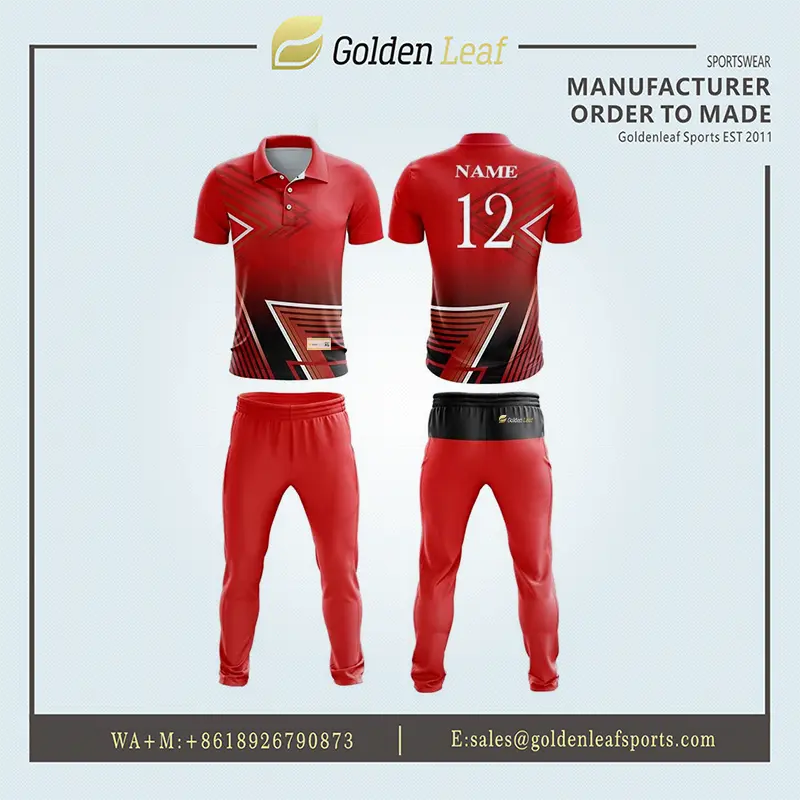 Wholesale Personalized Sublimation Unisex Cricket Uniforms Supplier, Factories