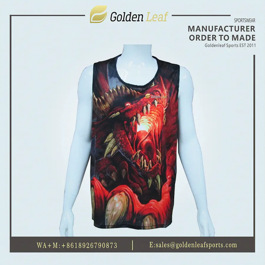 OEM Customized Sublimation Graphic Men's Sports Tank Top Athletic Wear Singlet1-1 Suppliers, Factory