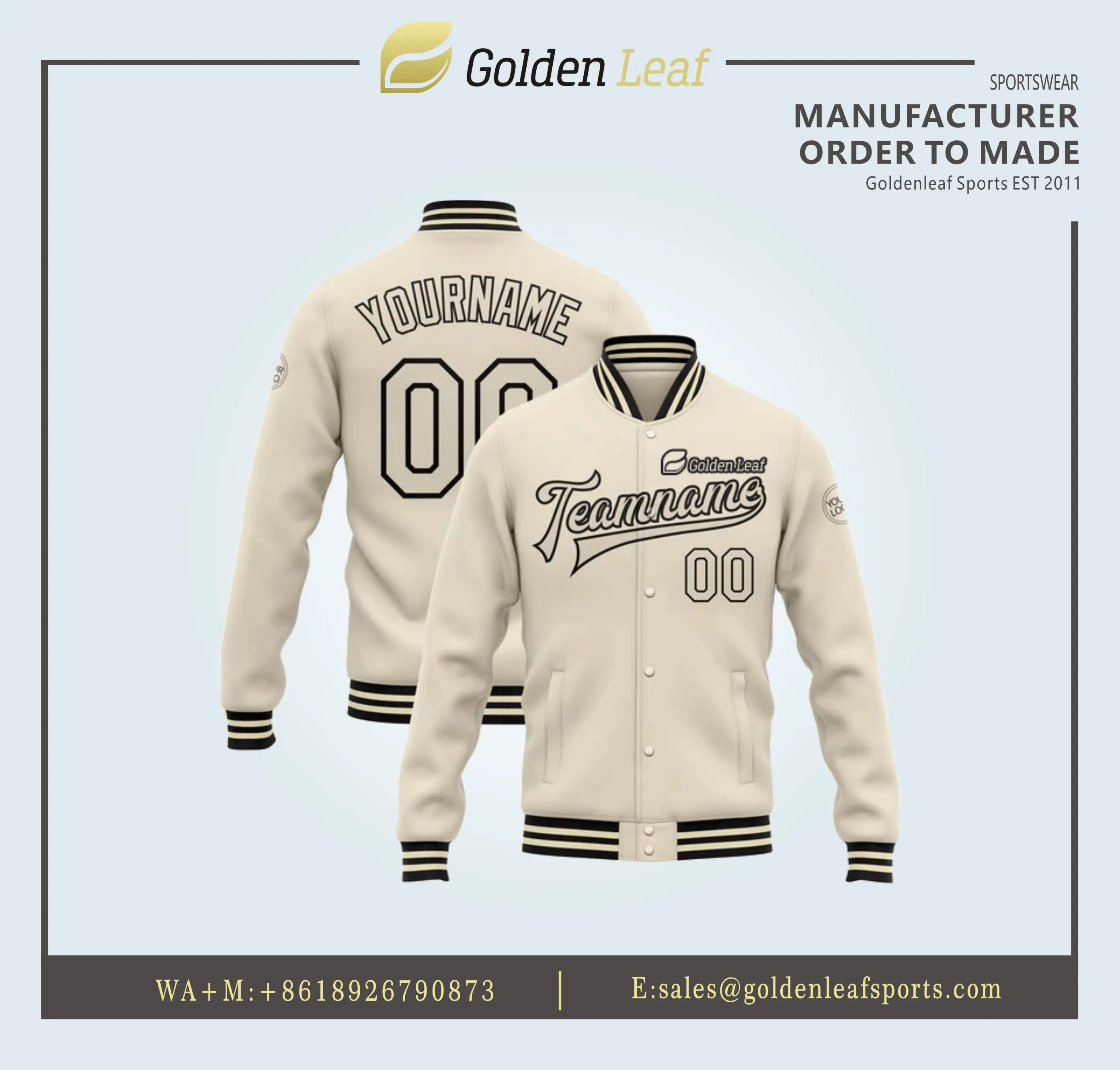 Custom Custom sublimation baseball jackets Company, Factory