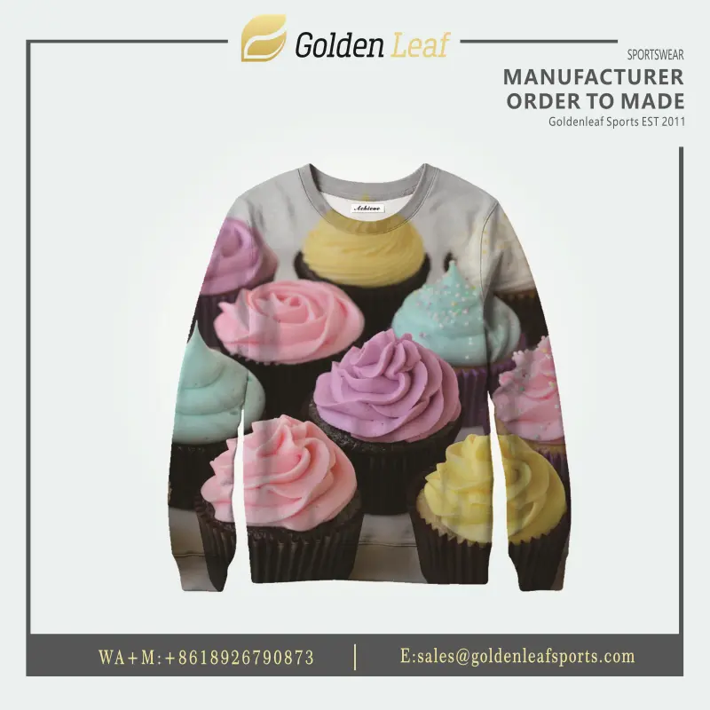 China Sublimation Custom Logo Design Long Sleeved Sweatshirts Exporters, Exporter