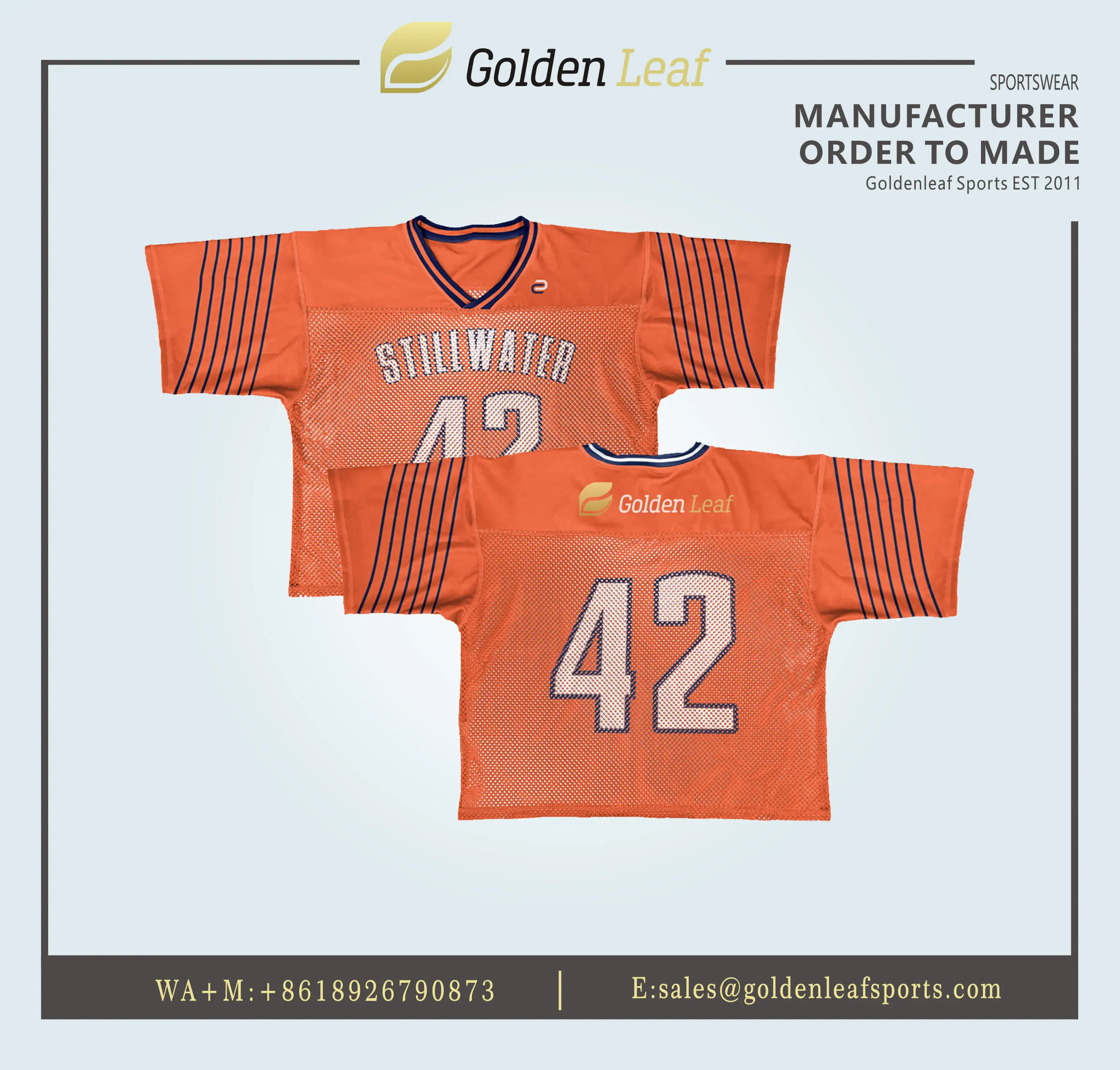 Custom Wholesale Custom Sublimation 100% Polyester Lacrosse Training Jersey Supplier, Company