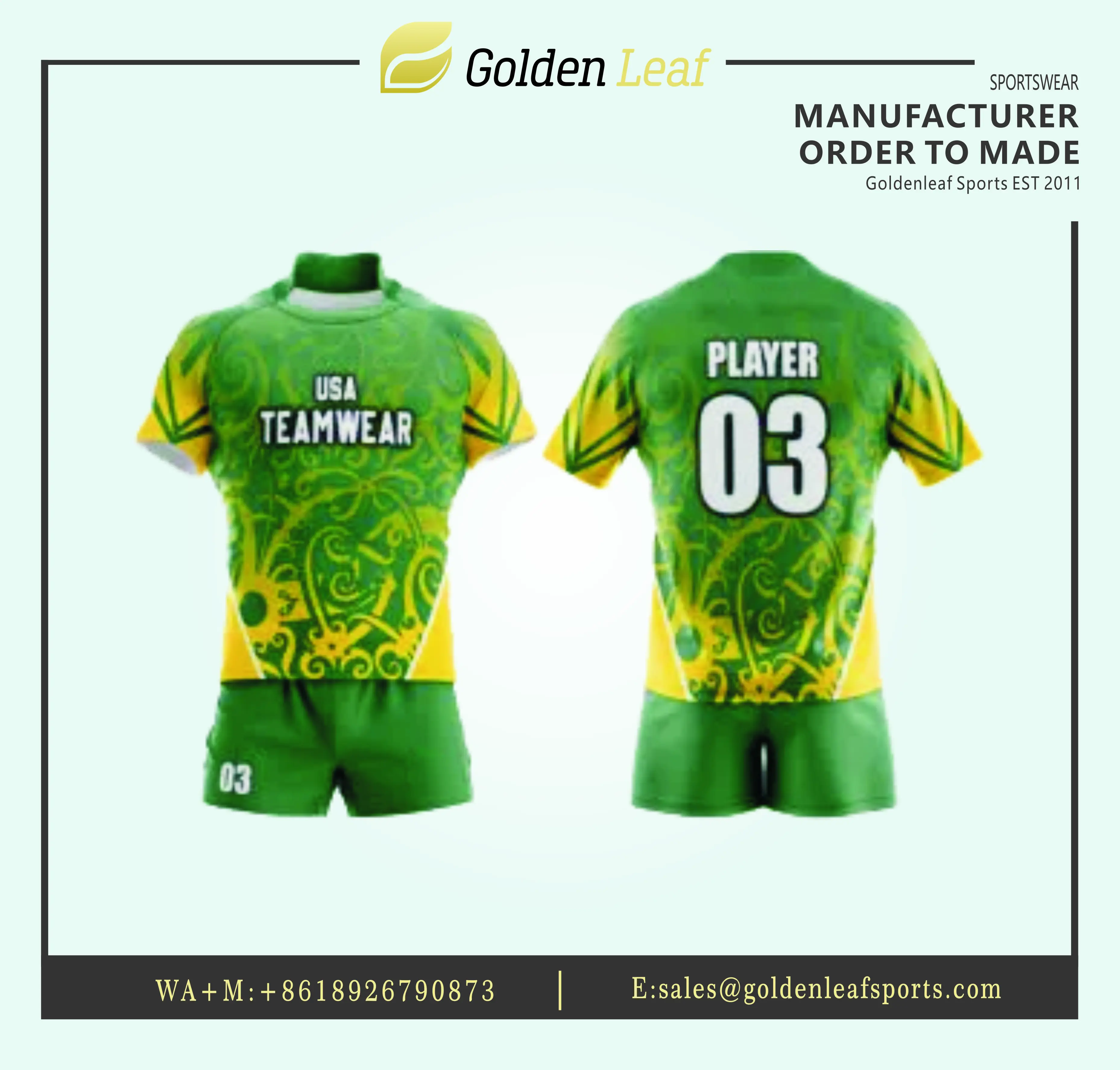 China Premium Rugby Shirt Kit - Durable & Stylish Sports Gear Exporters, Factory