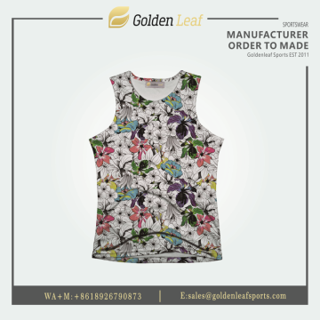 Custom High-quality sublimation 100% polyester tank top