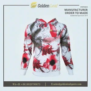 OEM Custom Sublimated Floral Print Hoodie