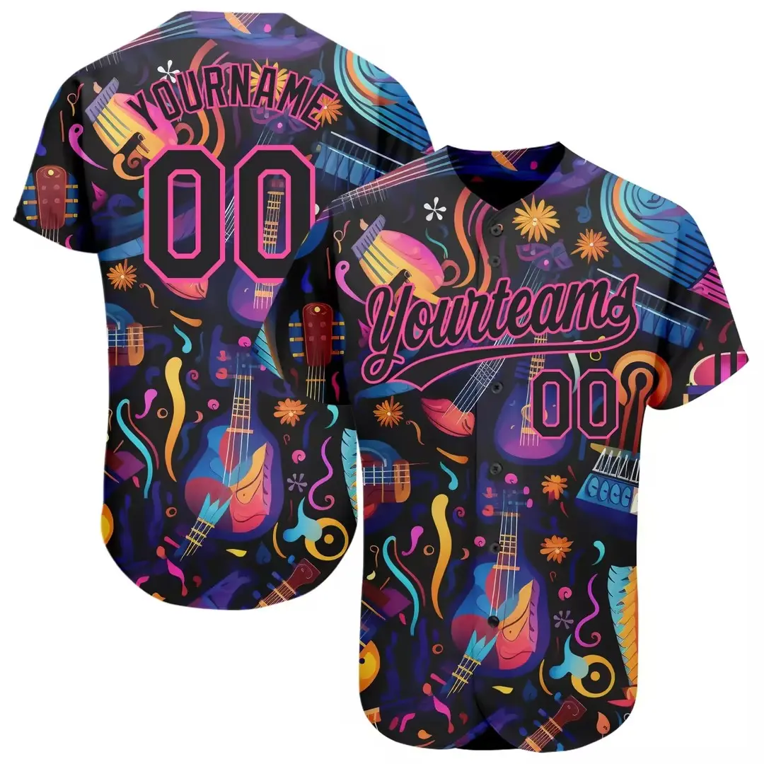 Custom Custom Wholesale 3D Colorful Music Festival Fashion Jersey Supplier, Exporter