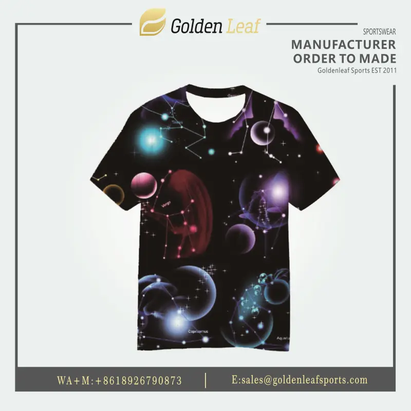 China Hot Sale 100% Polyester Custom Sublimation Printing  Short Sleeve  T Shirt Manufacturer, Factories