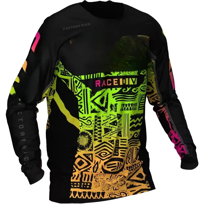 Wholesale Custom Design Sublimation Printed Fashion Men's Long Sleeve Motorcycle & Auto Racing Wear Companies, Factory