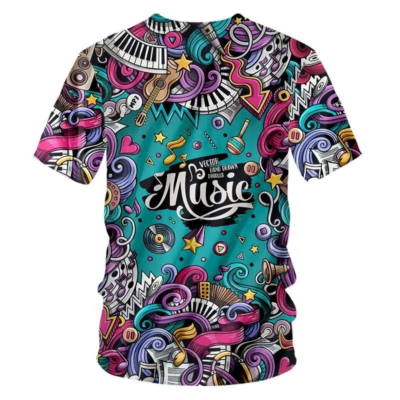 Custom Custom Wholesale 3D Colorful Music Festival Fashion Jersey Supplier, Exporter