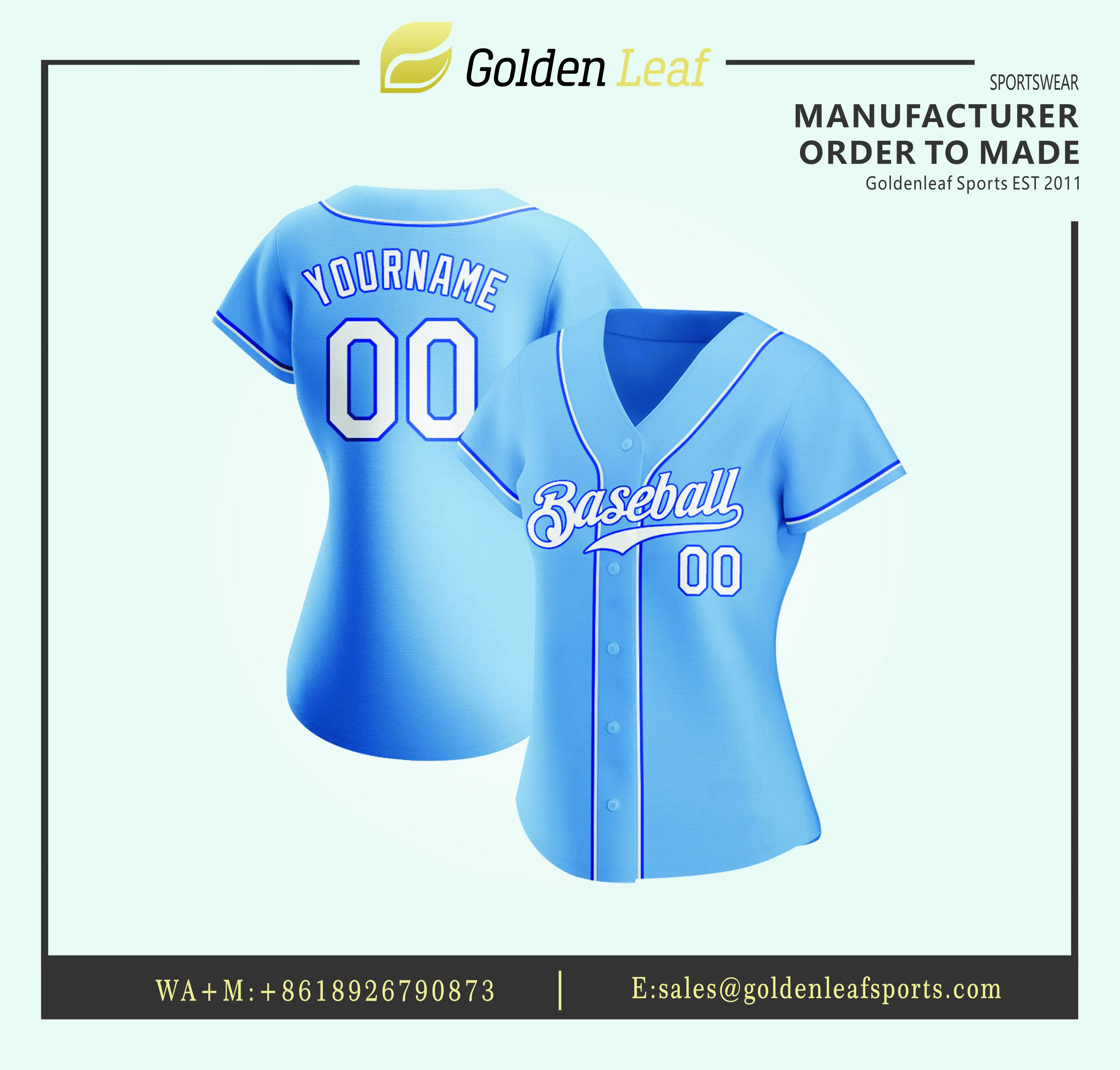 Wholesale Customized Team Baseball Shirt  Sublimation V-Neck Jersey Manufacturer, Companies