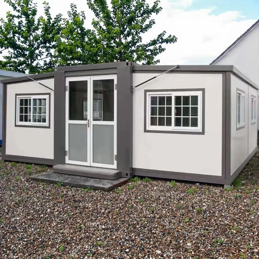 China Factory Supply 20FT 40FT Expandable Office Container House Foldable Double-Wing Expansion Steel Can with Sandwich Panel