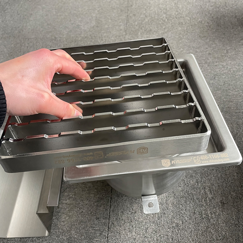 Hygienic Max Flow Rate V Bottomed Stainless Trench Drain System for Brewery Industry