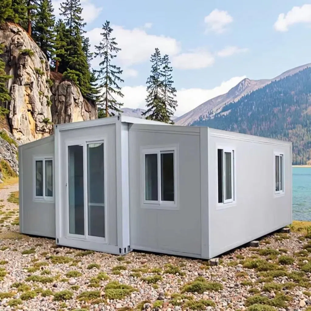 China Factory Supply 20FT 40FT Expandable Office Container House Foldable Double-Wing Expansion Steel Can with Sandwich Panel