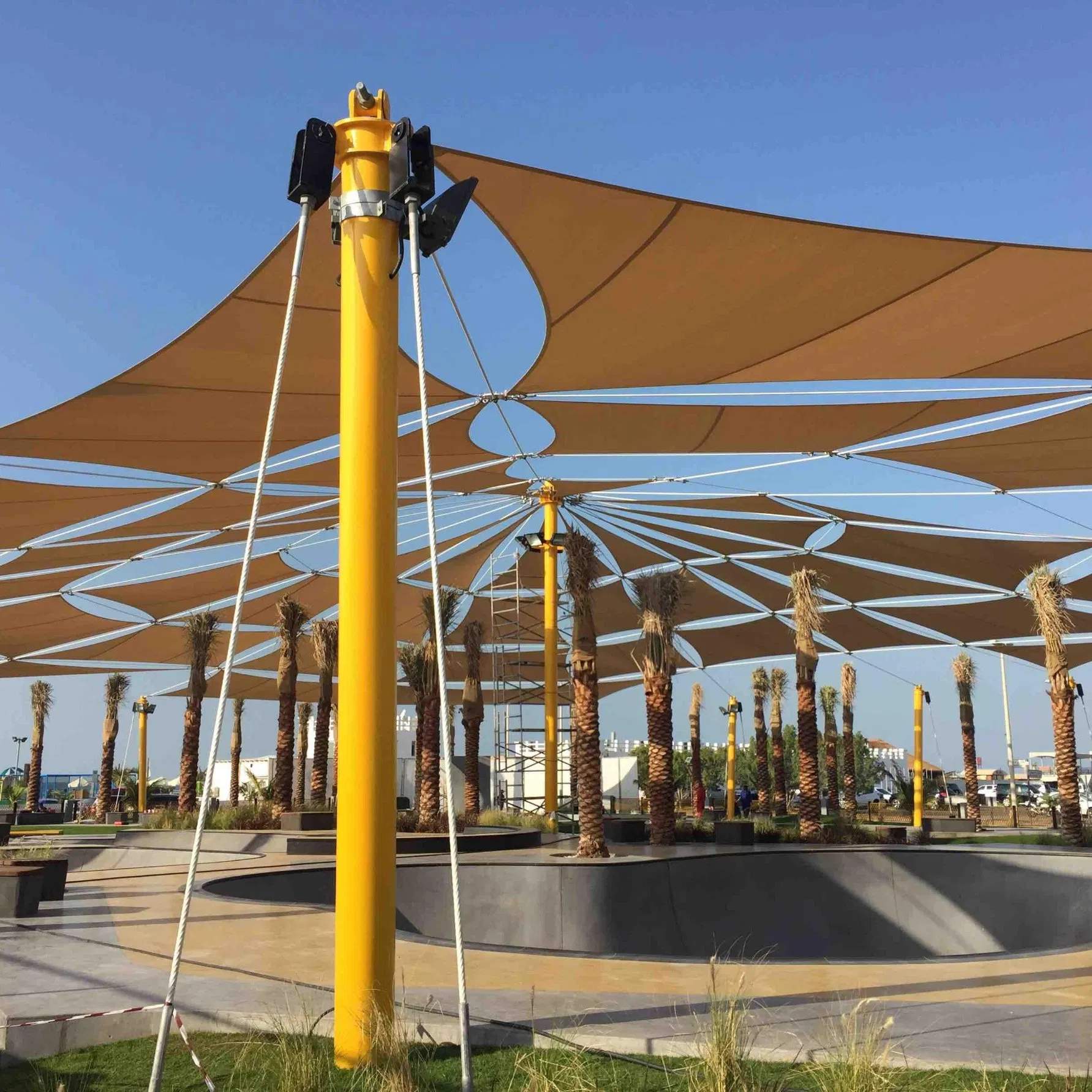 High Tensile Canopy Membrane Tensile Structure PVC Coated Flame Retardant Roof Fabric for Boys and Girls' Toys Membrane